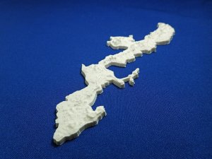 沖縄本島の立体地図